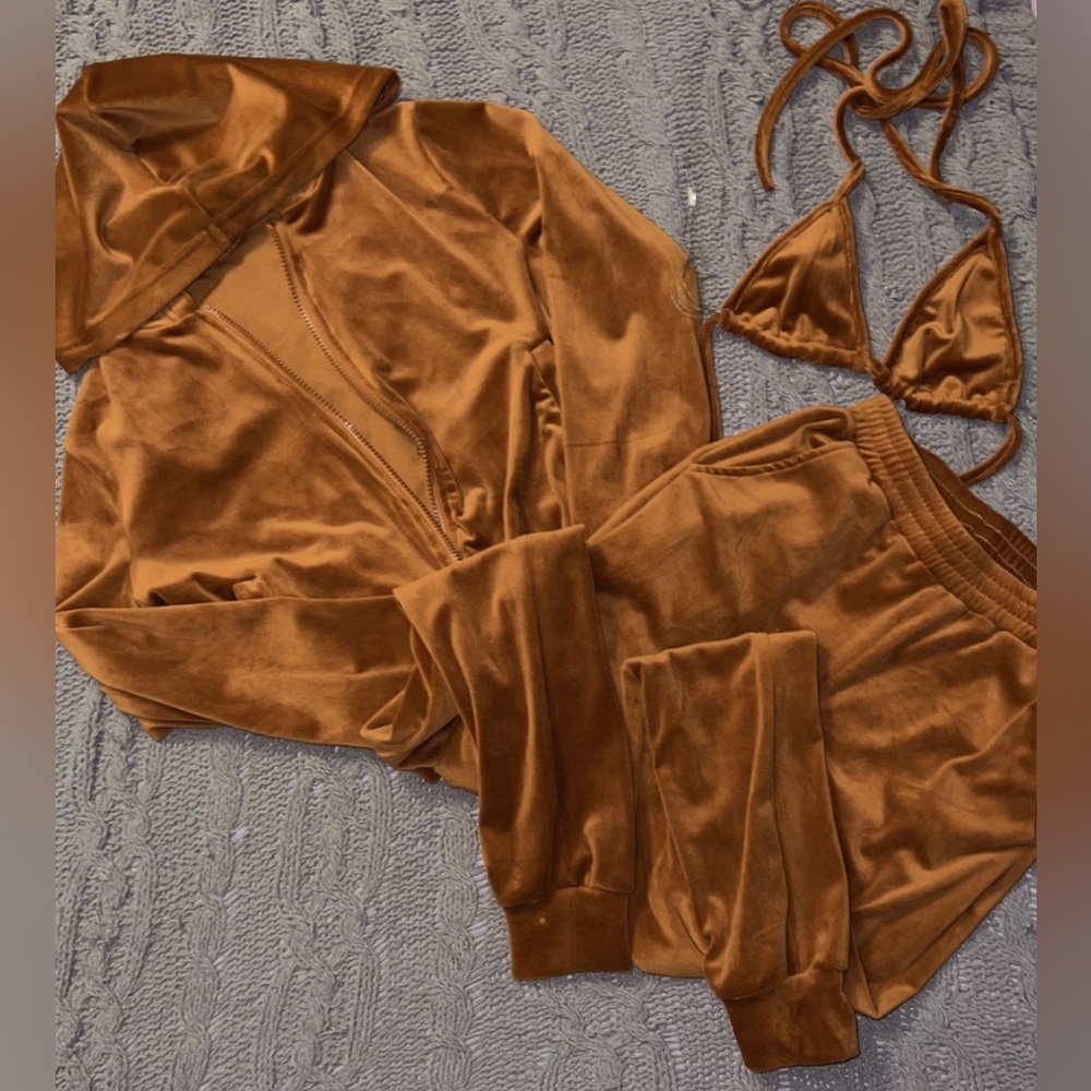 BROWN THREE PIECE SET